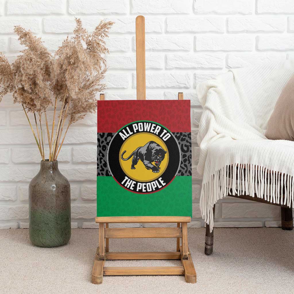 Pan African Panther Canvas Wall Art All Power To The People