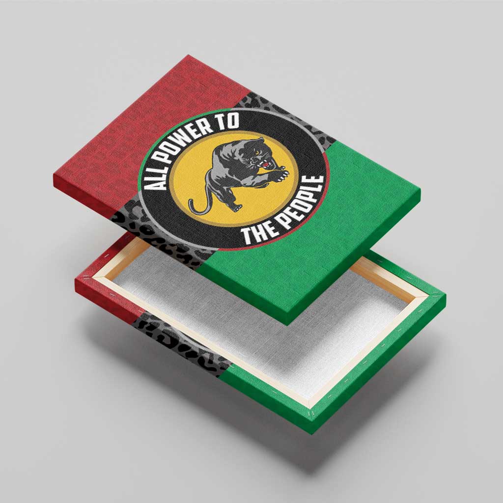 Pan African Panther Canvas Wall Art All Power To The People