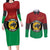 Personalized Pan African Panther Couples Matching Long Sleeve Bodycon Dress and Long Sleeve Button Shirt All Power To The People
