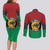 Personalized Pan African Panther Couples Matching Long Sleeve Bodycon Dress and Long Sleeve Button Shirt All Power To The People