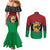 Personalized Pan African Panther Couples Matching Mermaid Dress and Long Sleeve Button Shirt All Power To The People
