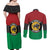 Personalized Pan African Panther Couples Matching Off Shoulder Maxi Dress and Long Sleeve Button Shirt All Power To The People