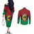 Personalized Pan African Panther Couples Matching Off The Shoulder Long Sleeve Dress and Long Sleeve Button Shirt All Power To The People