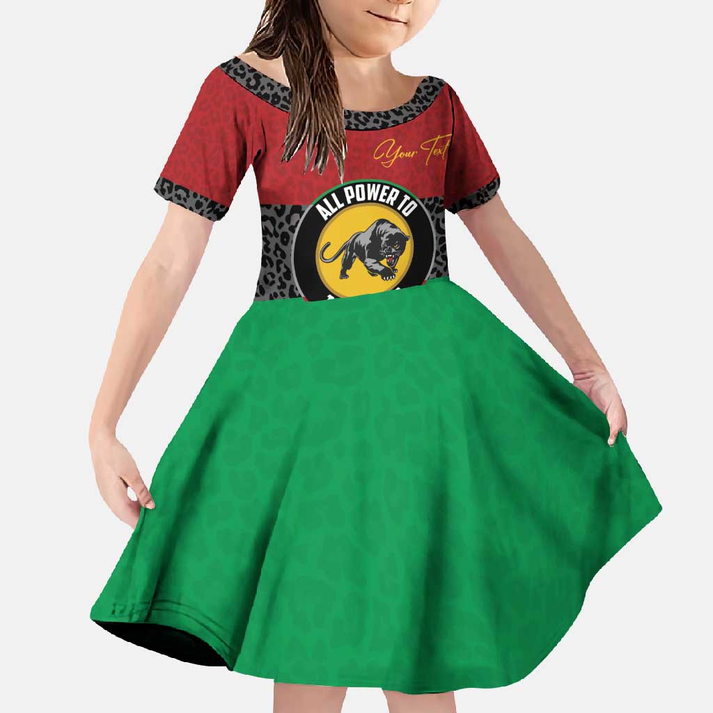 Personalized Pan African Panther Family Matching Mermaid Dress and Hawaiian Shirt All Power To The People