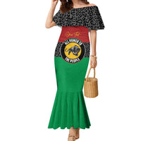 Personalized Pan African Panther Family Matching Mermaid Dress and Hawaiian Shirt All Power To The People