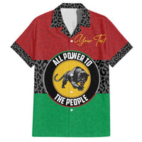 Personalized Pan African Panther Family Matching Off Shoulder Maxi Dress and Hawaiian Shirt All Power To The People