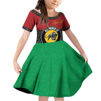 Personalized Pan African Panther Family Matching Off Shoulder Short Dress and Hawaiian Shirt All Power To The People