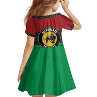 Personalized Pan African Panther Family Matching Off Shoulder Short Dress and Hawaiian Shirt All Power To The People