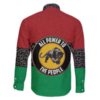 Personalized Pan African Panther Family Matching Off Shoulder Short Dress and Hawaiian Shirt All Power To The People