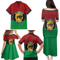 Personalized Pan African Panther Family Matching Puletasi and Hawaiian Shirt All Power To The People