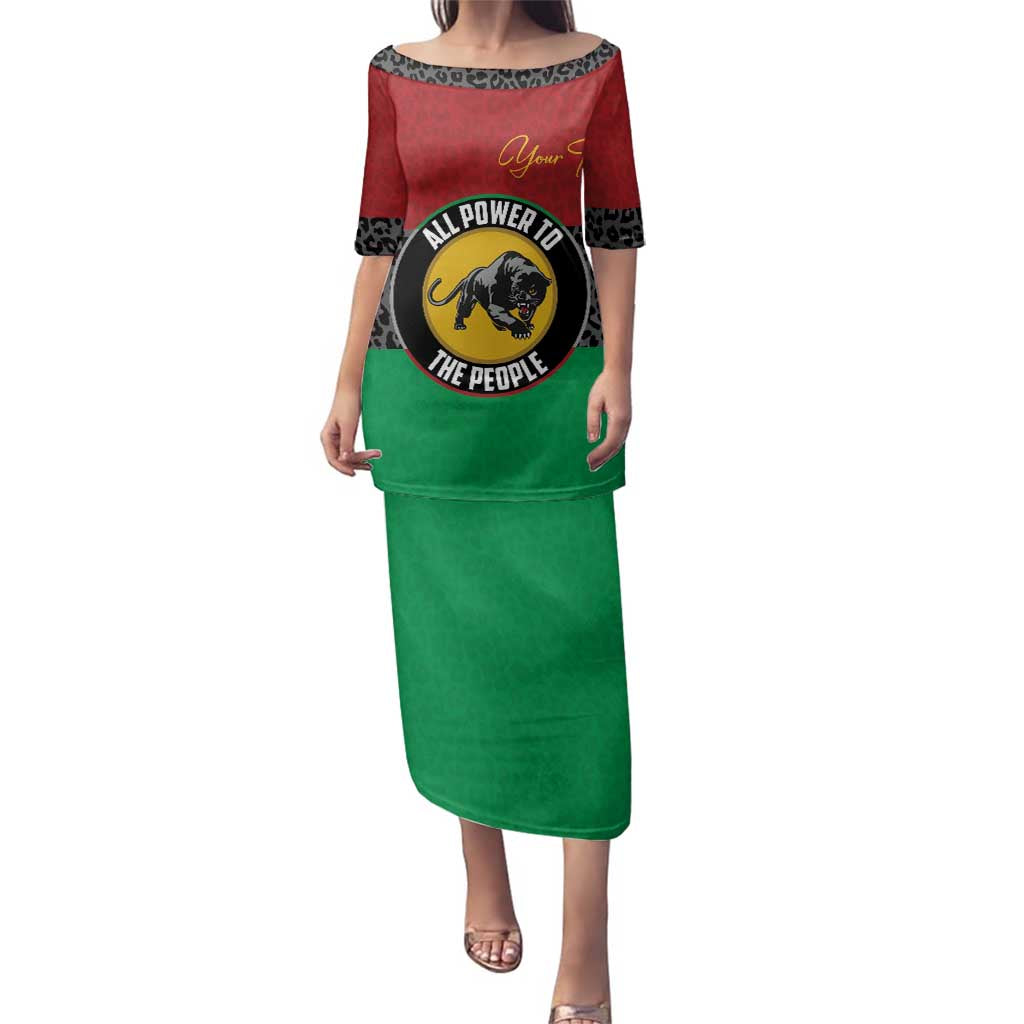Personalized Pan African Panther Family Matching Puletasi and Hawaiian Shirt All Power To The People