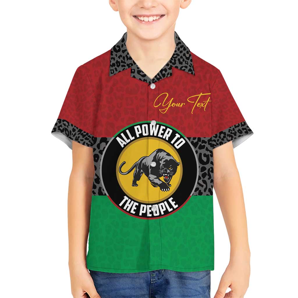 Personalized Pan African Panther Family Matching Puletasi and Hawaiian Shirt All Power To The People
