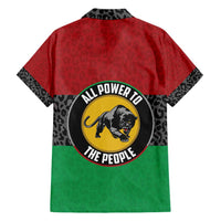 Personalized Pan African Panther Family Matching Short Sleeve Bodycon Dress and Hawaiian Shirt All Power To The People