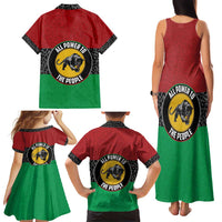 Personalized Pan African Panther Family Matching Tank Maxi Dress and Hawaiian Shirt All Power To The People
