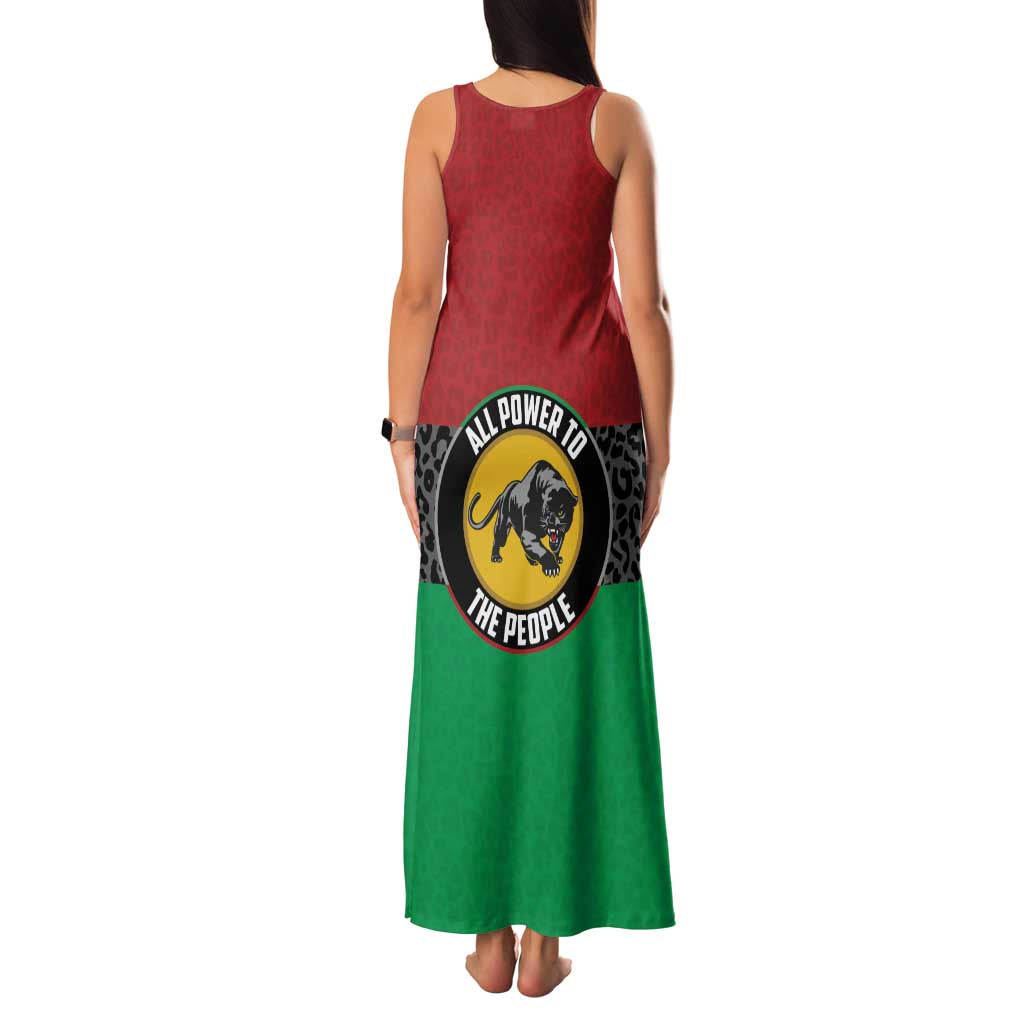 Personalized Pan African Panther Family Matching Tank Maxi Dress and Hawaiian Shirt All Power To The People