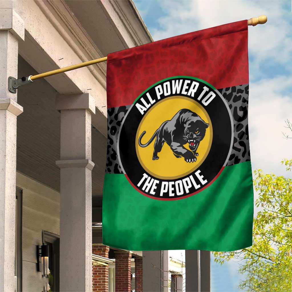 Pan African Panther Garden Flag All Power To The People
