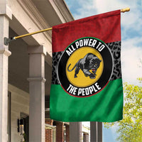 Pan African Panther Garden Flag All Power To The People