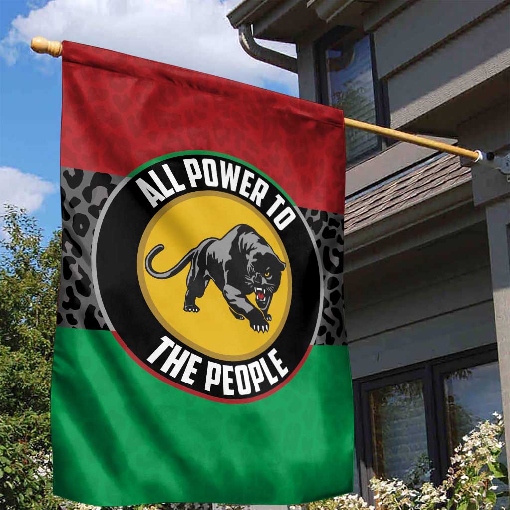 Pan African Panther Garden Flag All Power To The People