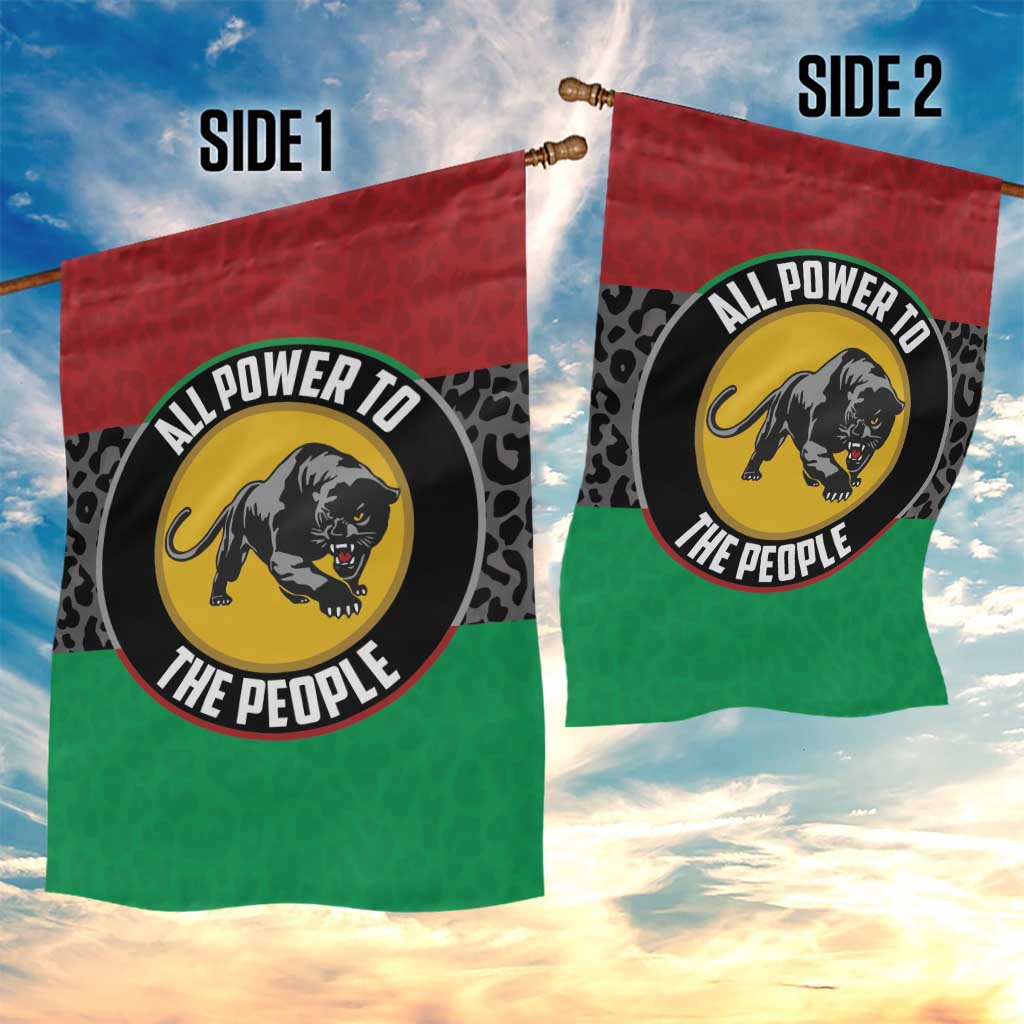Pan African Panther Garden Flag All Power To The People