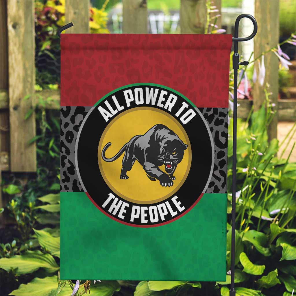 Pan African Panther Garden Flag All Power To The People