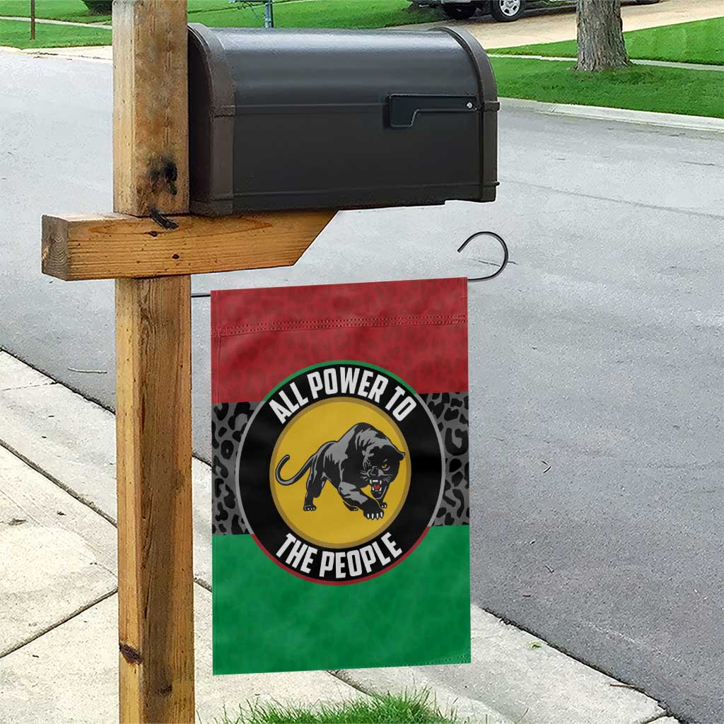 Pan African Panther Garden Flag All Power To The People