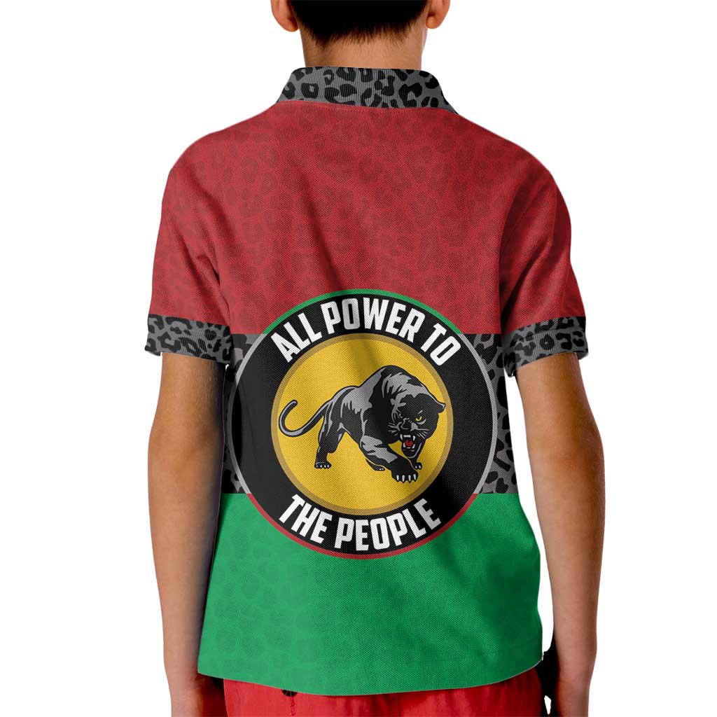 Personalized Pan African Panther Kid Polo Shirt All Power To The People