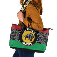Pan African Panther Leather Tote Bag All Power To The People