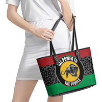 Pan African Panther Leather Tote Bag All Power To The People
