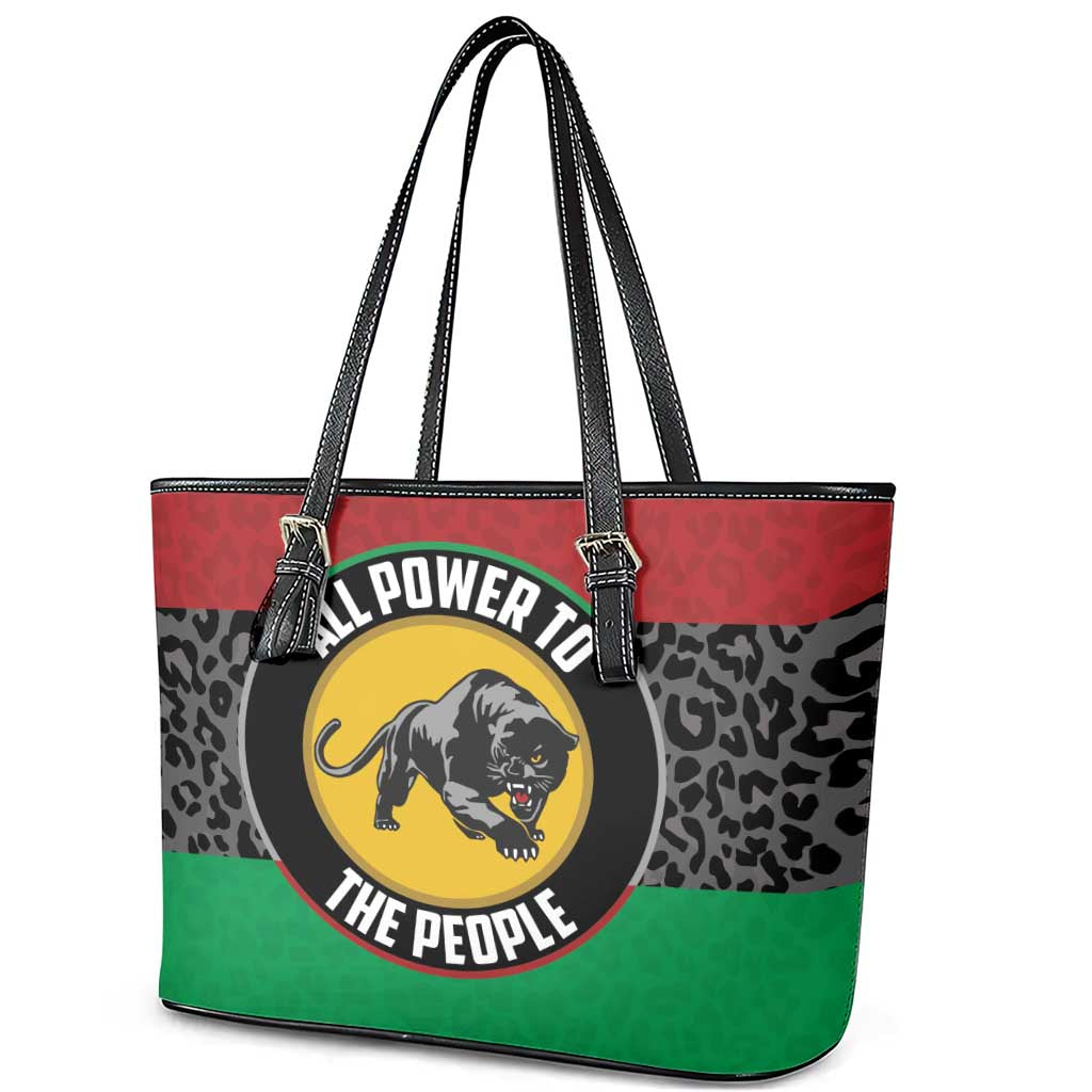 Pan African Panther Leather Tote Bag All Power To The People
