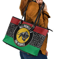 Pan African Panther Leather Tote Bag All Power To The People