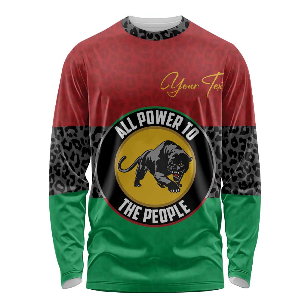 Personalized Pan African Panther Long Sleeve Shirt All Power To The People