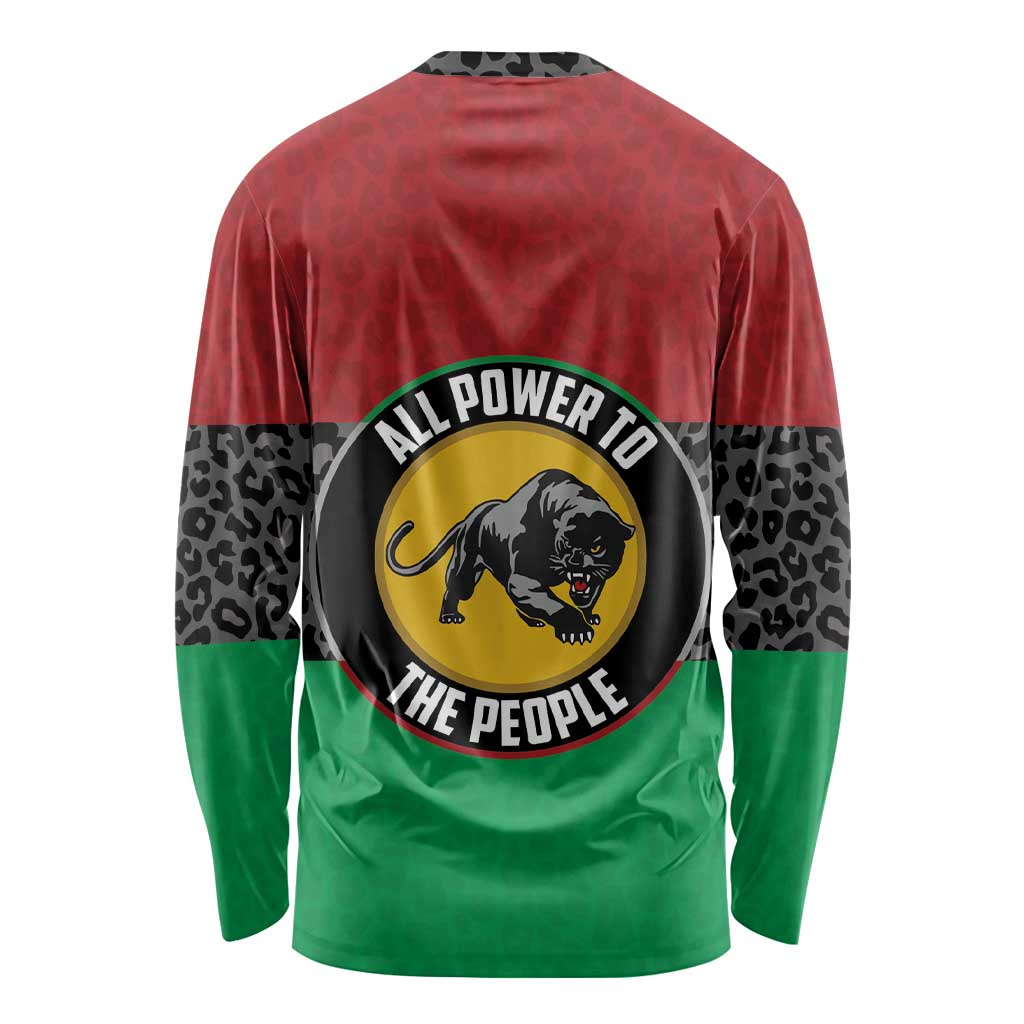 Personalized Pan African Panther Long Sleeve Shirt All Power To The People