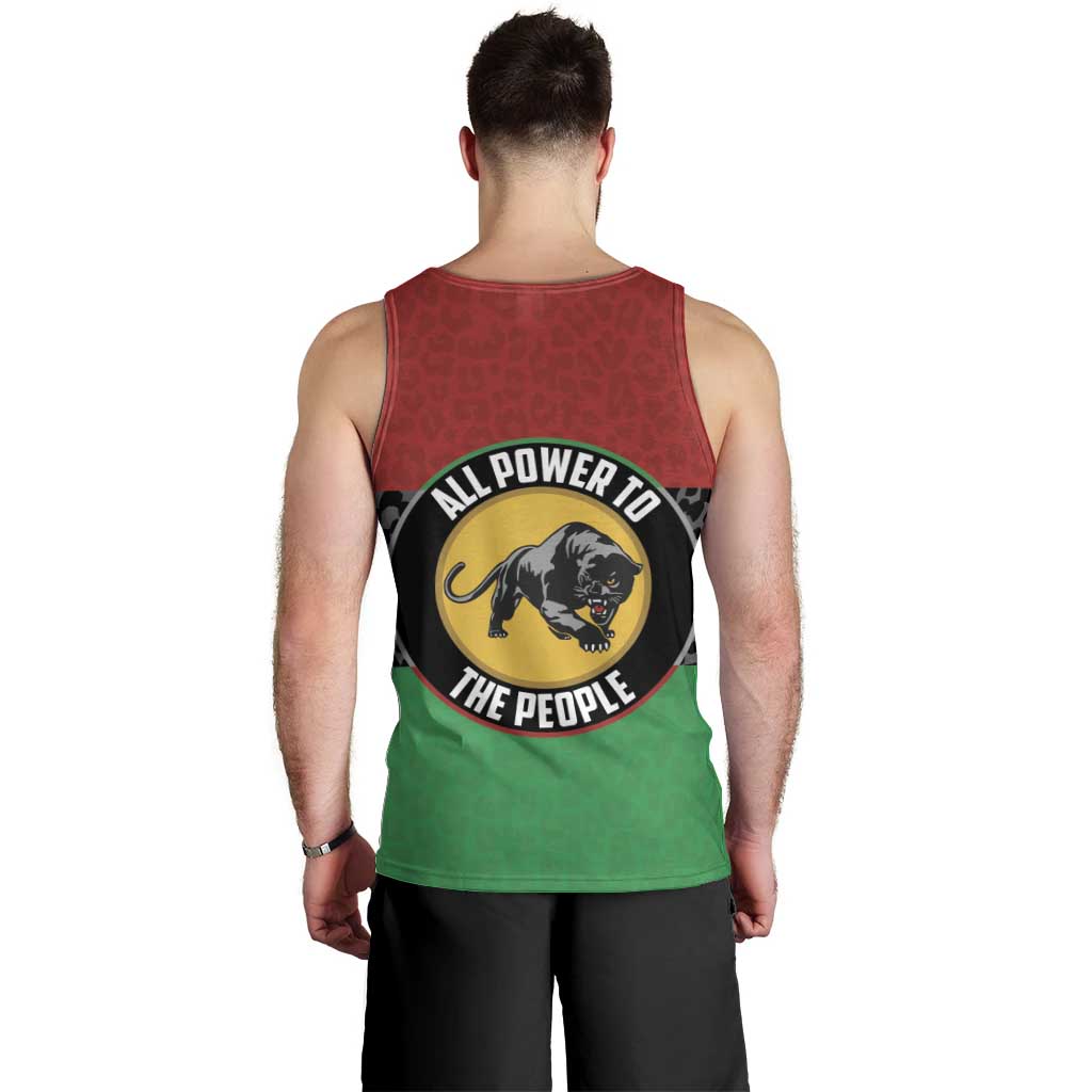 Personalized Pan African Panther Men Tank Top All Power To The People