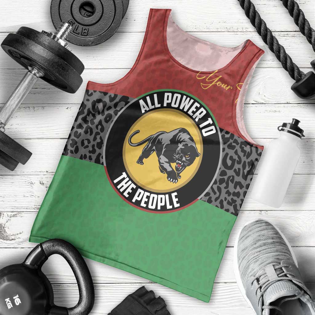 Personalized Pan African Panther Men Tank Top All Power To The People