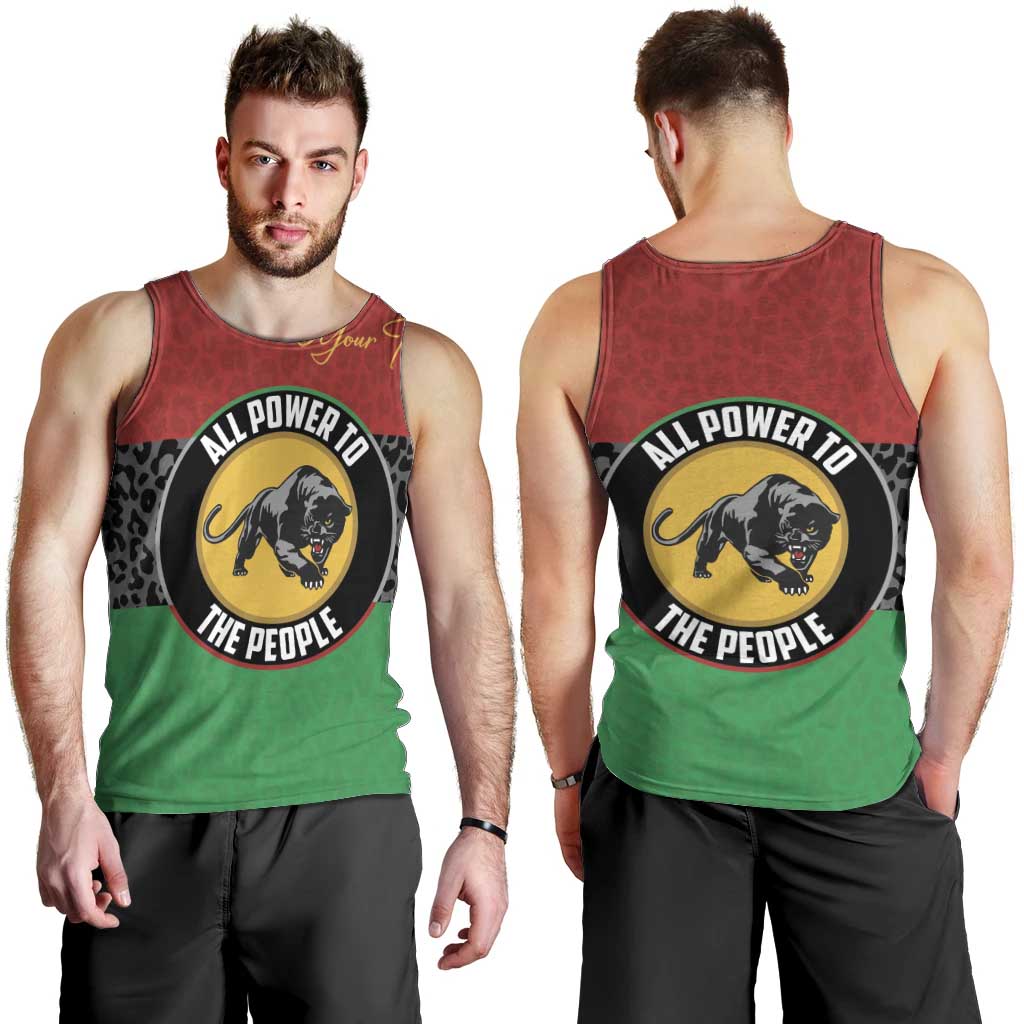Personalized Pan African Panther Men Tank Top All Power To The People