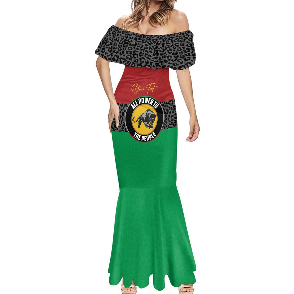 Personalized Pan African Panther Mermaid Dress All Power To The People