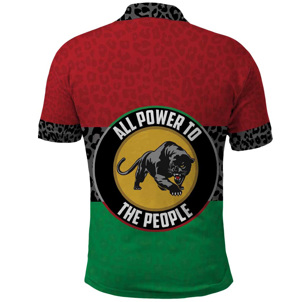 Personalized Pan African Panther Polo Shirt All Power To The People