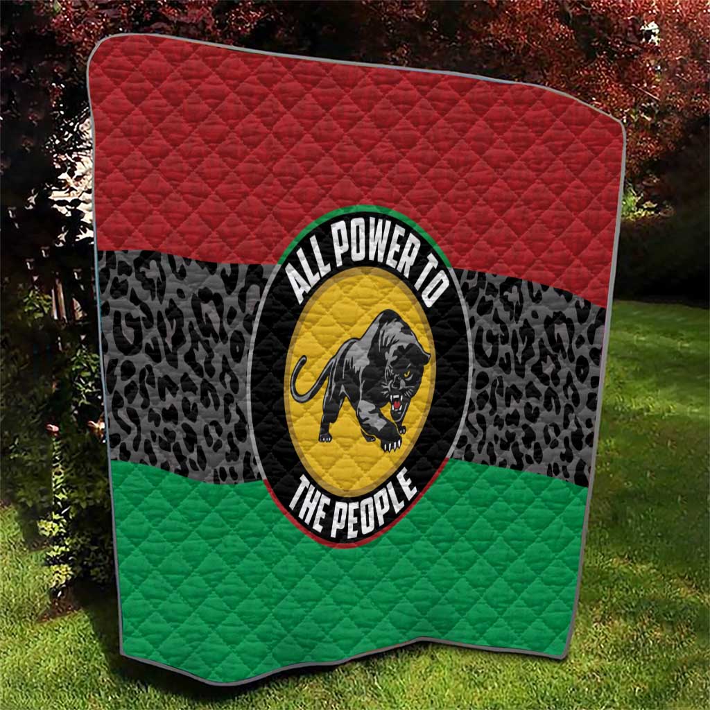 Pan African Panther Quilt All Power To The People