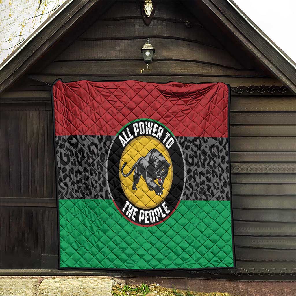Pan African Panther Quilt All Power To The People