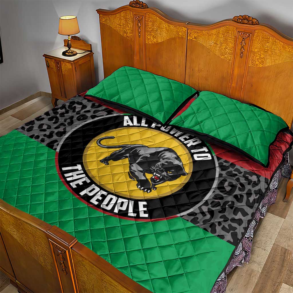 Pan African Panther Quilt Bed Set All Power To The People
