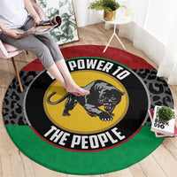 Pan African Panther Round Carpet All Power To The People