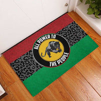 Pan African Panther Rubber Doormat All Power To The People