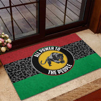 Pan African Panther Rubber Doormat All Power To The People