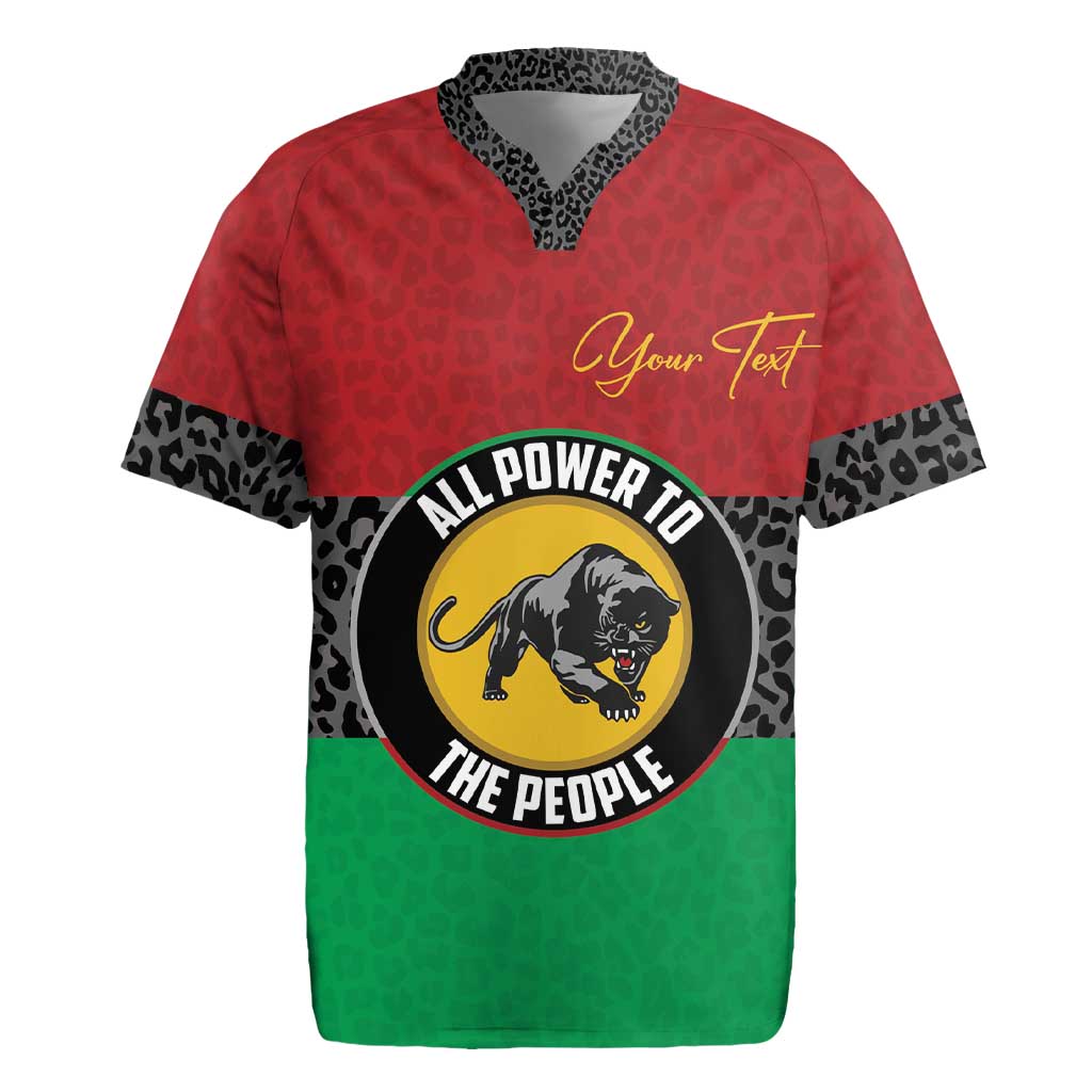 Personalized Pan African Panther Rugby Jersey All Power To The People