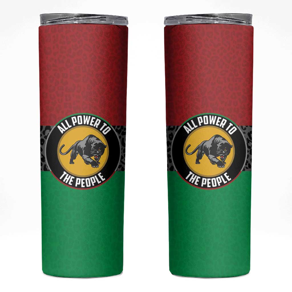 Personalized Pan African Panther Skinny Tumbler All Power To The People