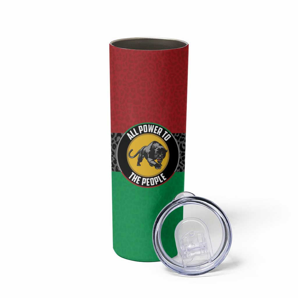 Personalized Pan African Panther Skinny Tumbler All Power To The People