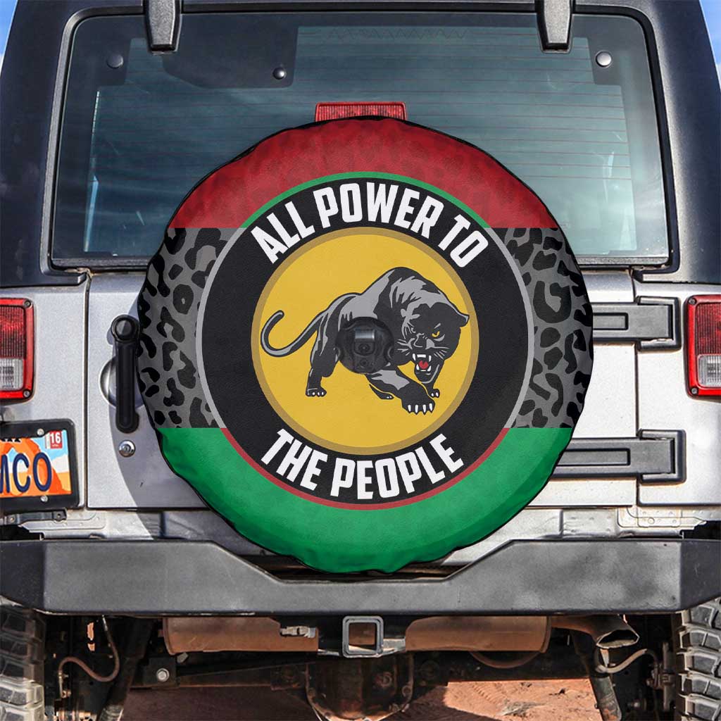 Pan African Panther Spare Tire Cover All Power To The People