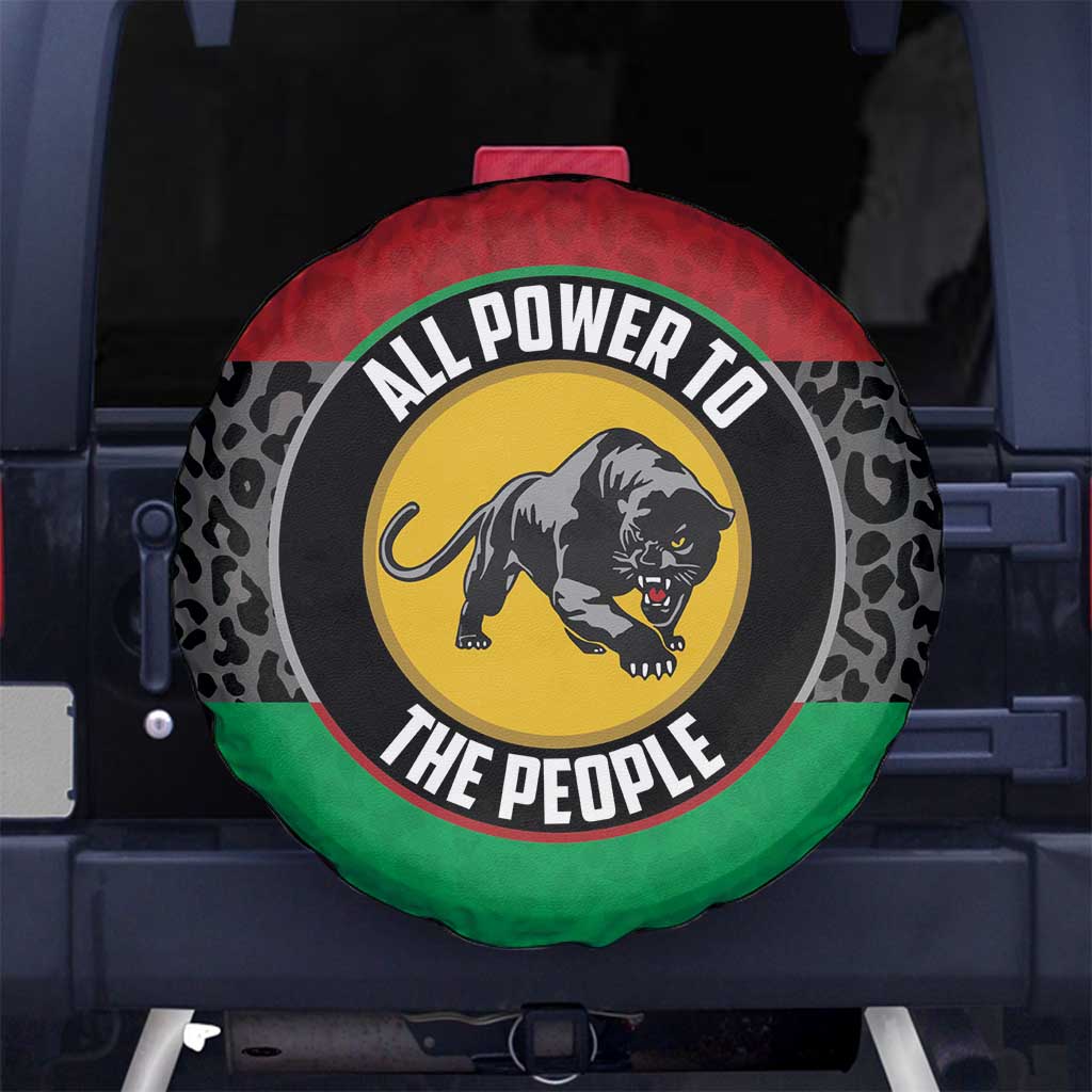 Pan African Panther Spare Tire Cover All Power To The People