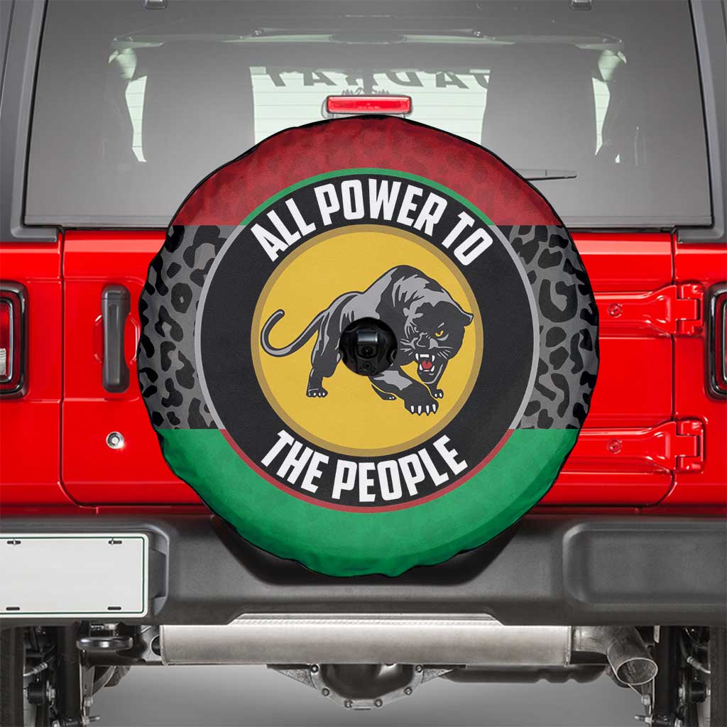 Pan African Panther Spare Tire Cover All Power To The People
