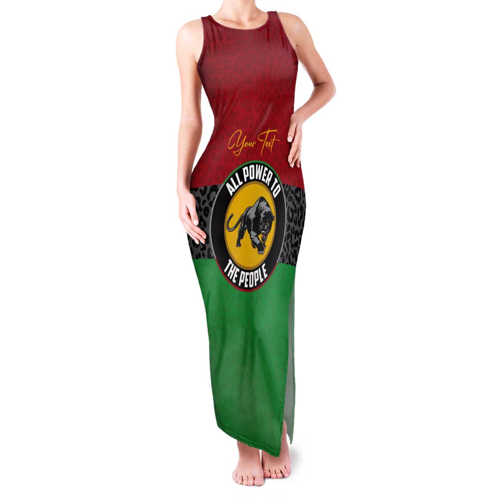 Personalized Pan African Panther Tank Maxi Dress All Power To The People